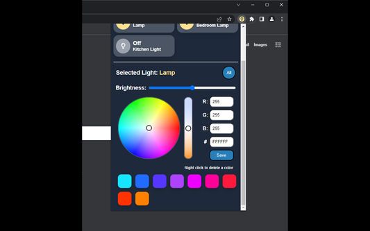 What the app looks like with multiple lights part 2