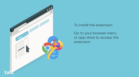 To install the extension:

Go to your browser menu  or app store to access the extension.