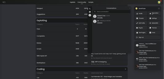 WRD Forum while using BetterWRD