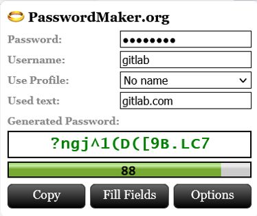 popup window for passwordmaker