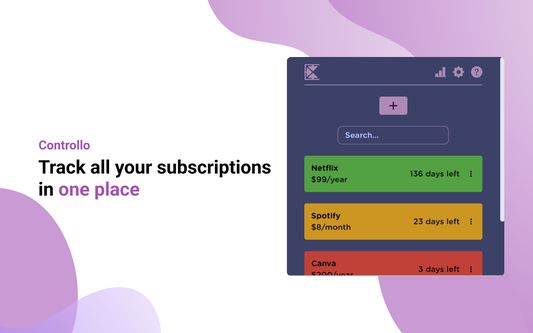 Track all your subscriptions in one place