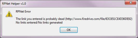 RPNet Notice: Dead Links