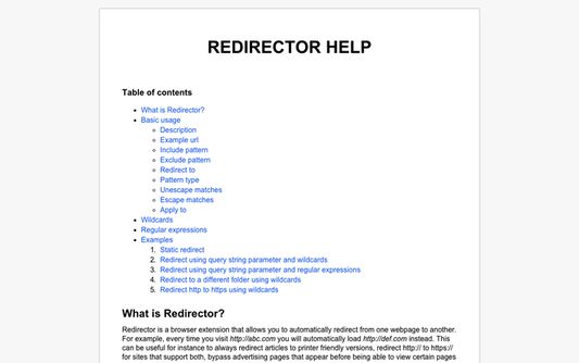 The help, to assist you with creating redirects.