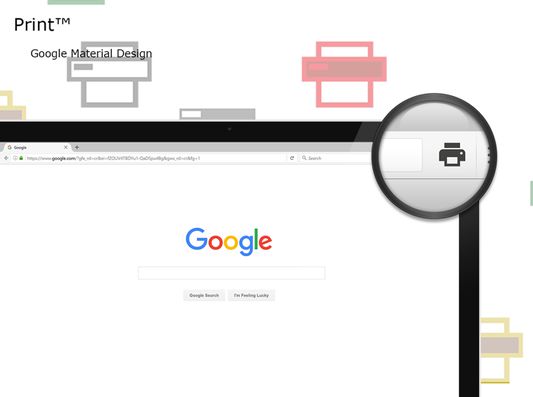 Or choose the Google Material Design Print icon from the Print Options page.