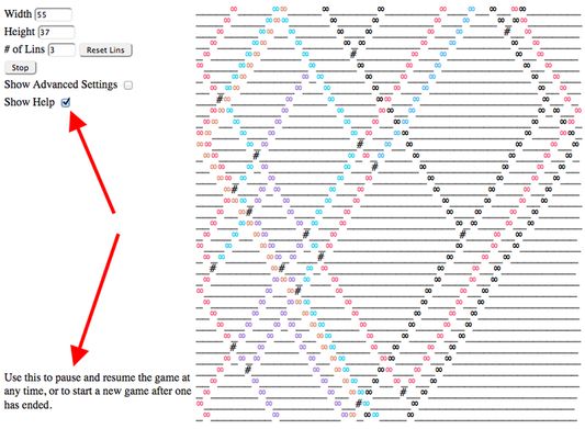 Further explanations for the settings are available with the help toggle