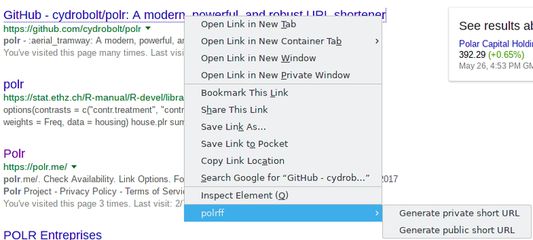 Context menu