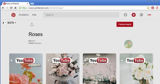 Pinterest Board with youTubeify Pin chooser