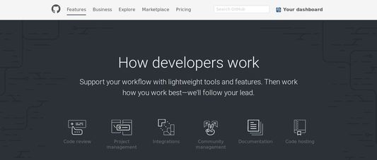 With No GitHub Dark Mode on features page