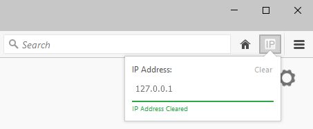 A successful clearing of the IP address, which means the X-Forwarded-For header is no longer being sent.