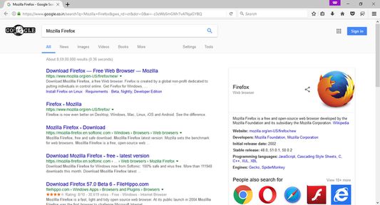 resulting page