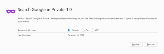extension page