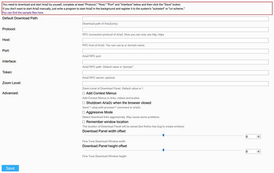 Options Page