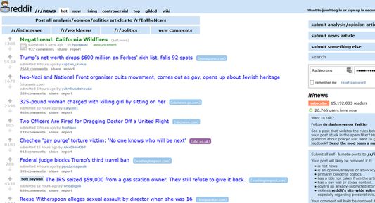 Example of Reddit integration. The 