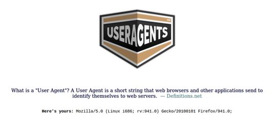 Here, you can see an example of an altered UserAgent tricking a server.