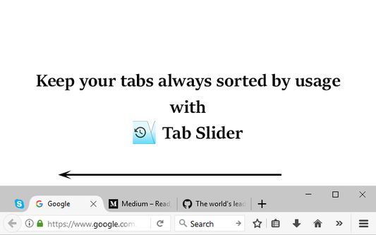 Always have your tabs automatically sorted by this extension by their most recently used order.