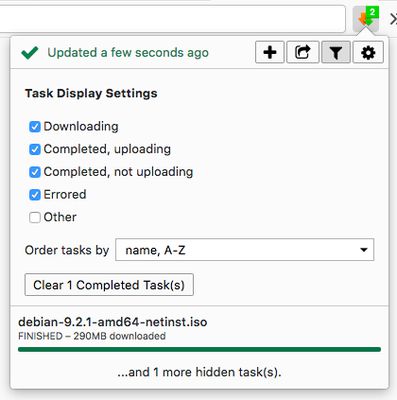 Filter and sort the current tasks so you only see what you care about.