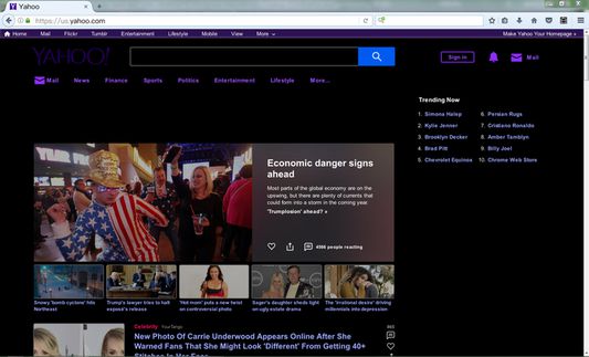 yahoo screen shot