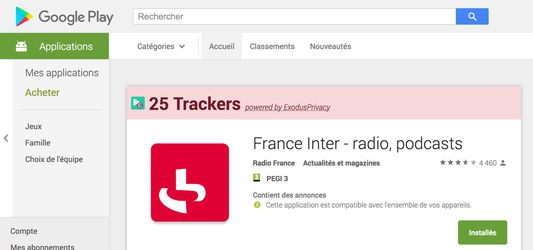 Number of trackers added in app details