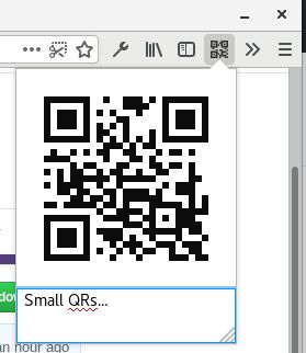 QR codes can be generated with any size.