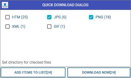 Quick Download Dialog