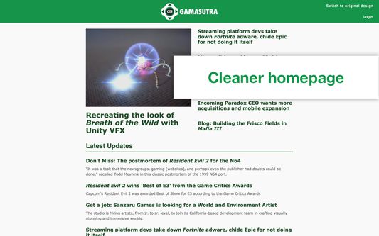 Cleaner homepage