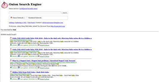 onion search engine results onion network