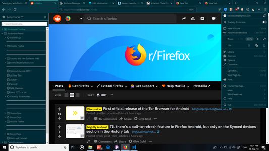 Sidebar and popup on dark theme