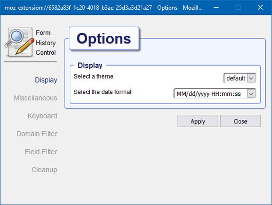 You can alter various preferences, including the date format and themes.