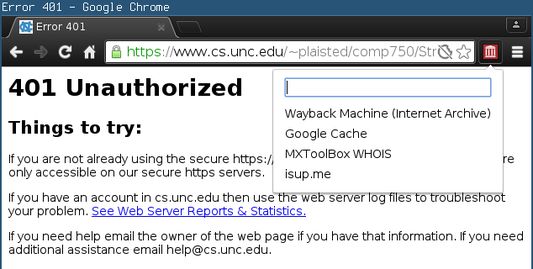 Quickly go back in history!