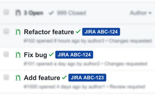 GitHub-Jira Link PR List