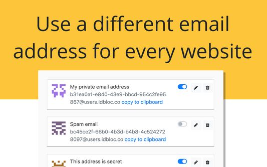 Use a different email address for every website