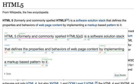 AnnoReader with wikipedia.org