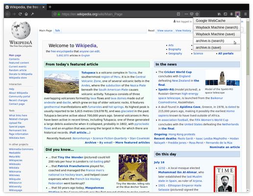 Browser action popup.