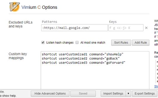 Configure shortcut behaviors in Vimium C, and those shortcut names should be