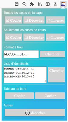 Menu français pour courseSel v1.1