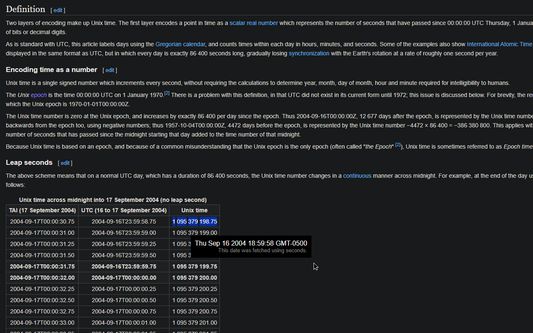 An example of how the conversion works when holding control with the default format.