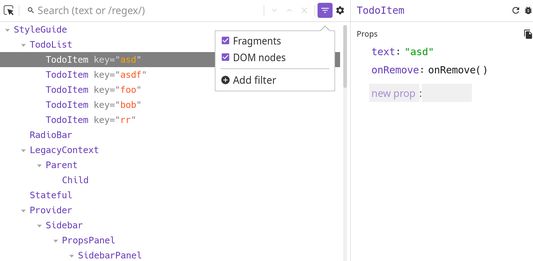 Light theme showing custom filtering options