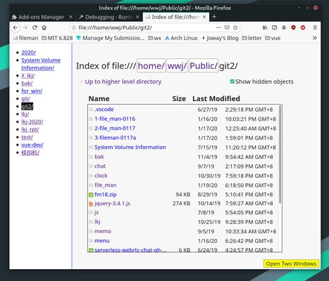 Directory Jump & Scroll File List