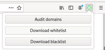 The popup: you can download the blocklists as plain text files.