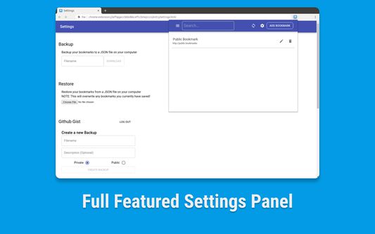 Full Featured Settings Panel