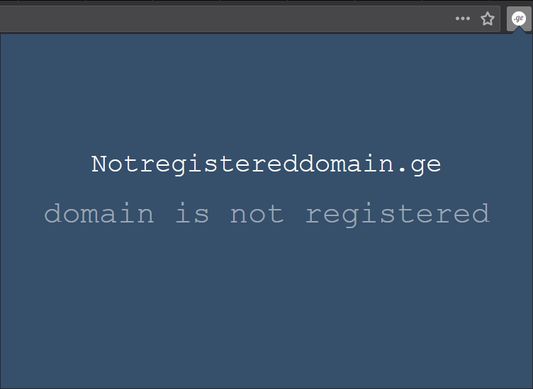 Domain is not registered.