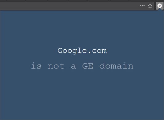 Domain is not GE TLD.