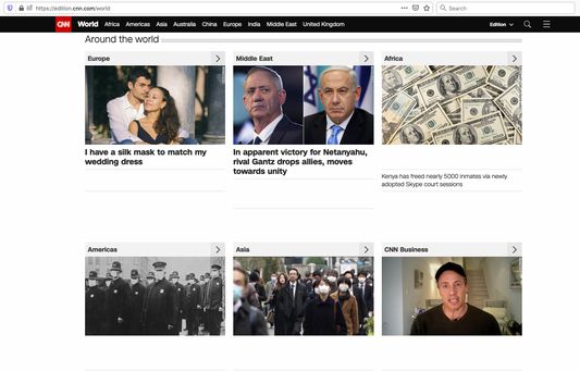 examples of news pages with add-on enabled