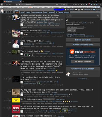 Reddit links at halfscreen without addon