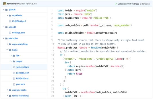 Screenshot of Github file listing after enhancement by Tako extension. Some folders have been expanded multiple levels showcasing what Tako can do. Also, there's a file selected, displaying the file on the right side of the tree.