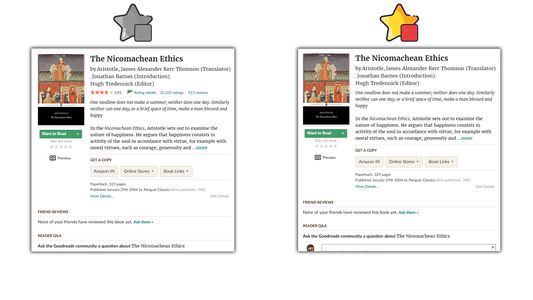Hide ratings on Goodreads