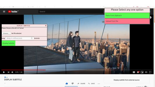 Upload subtitle from file