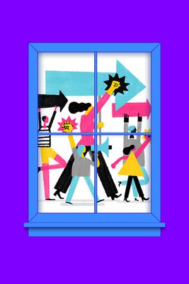 The Firefox newsletter illustration through the window