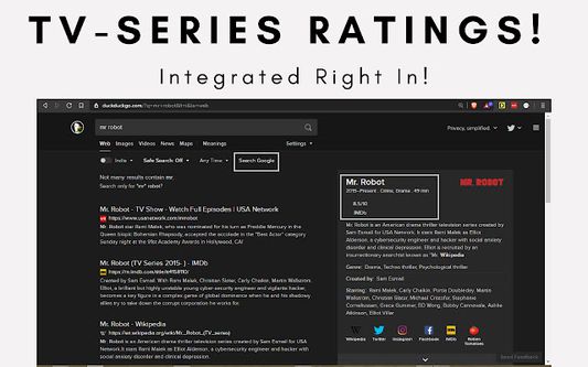 TVSeries Ratings integrated as well.