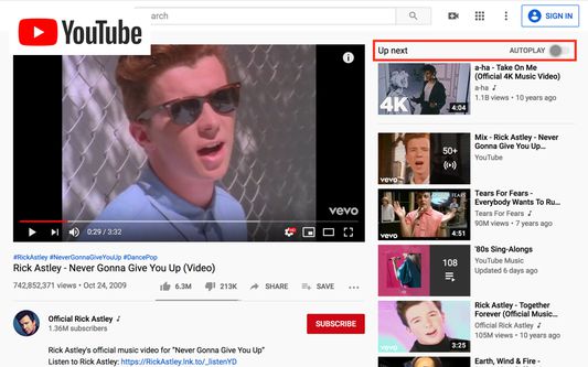 YouTube: Turns the